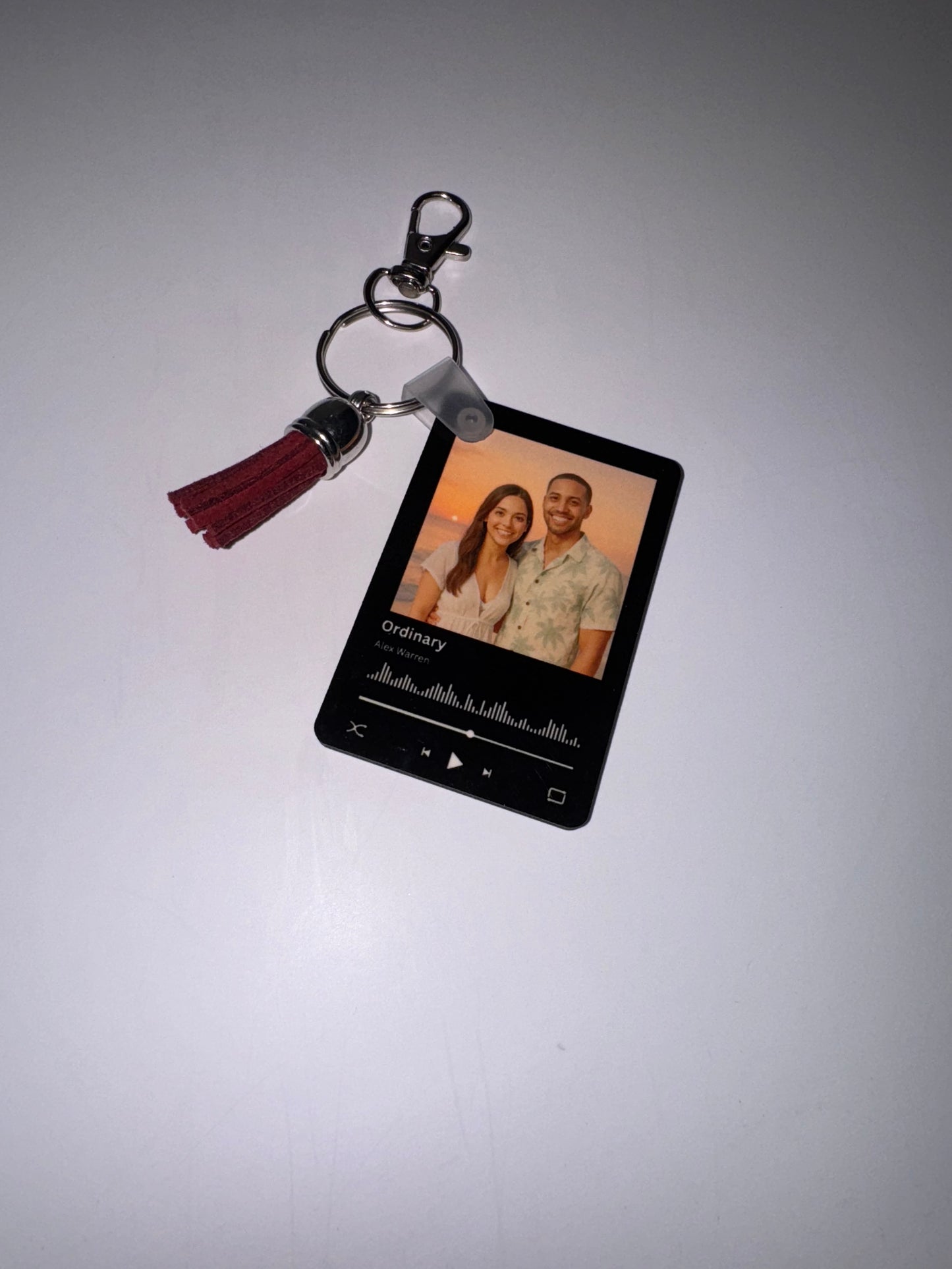 Custom Song and Photo MP3 Player rectangle Keychain