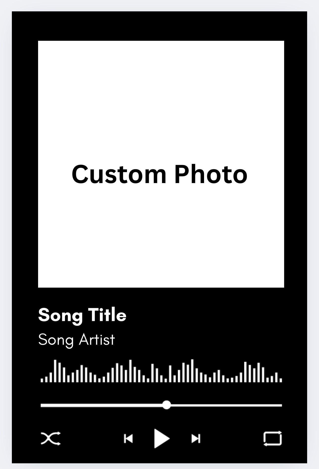 Custom Song and Photo MP3 Player rectangle Keychain