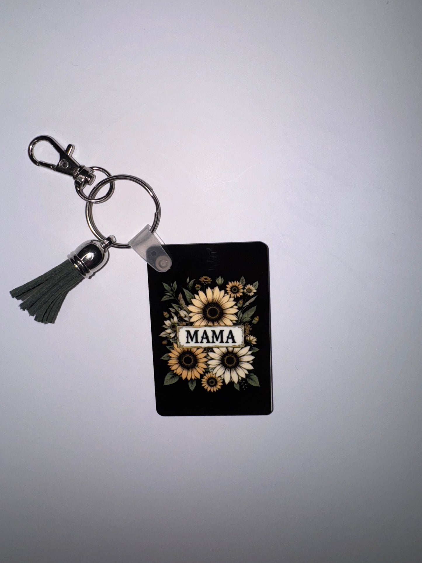 Sunflower "MAMA" Rectangle Keychain
