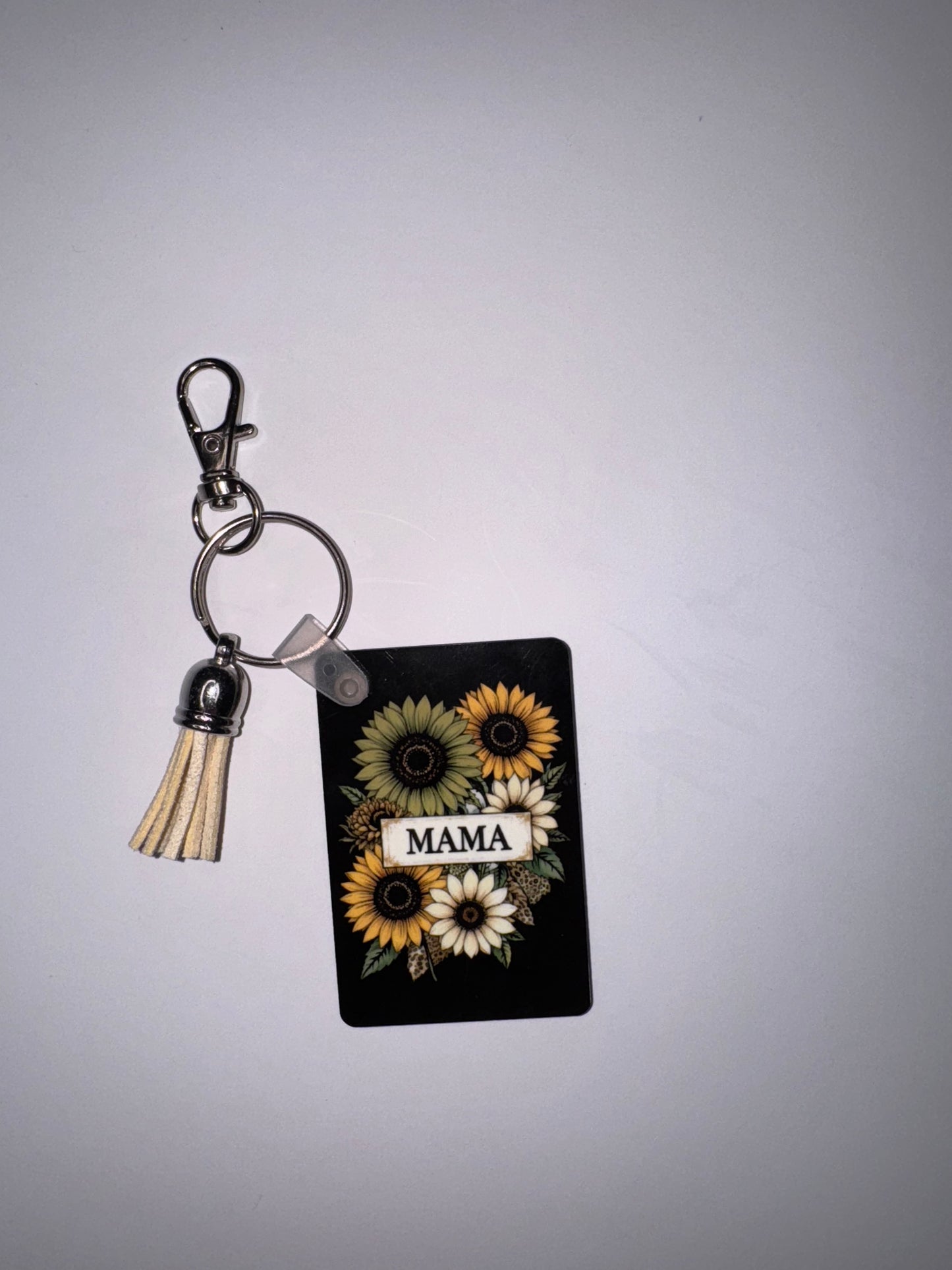 Sunflower "MAMA" Rectangle Keychain