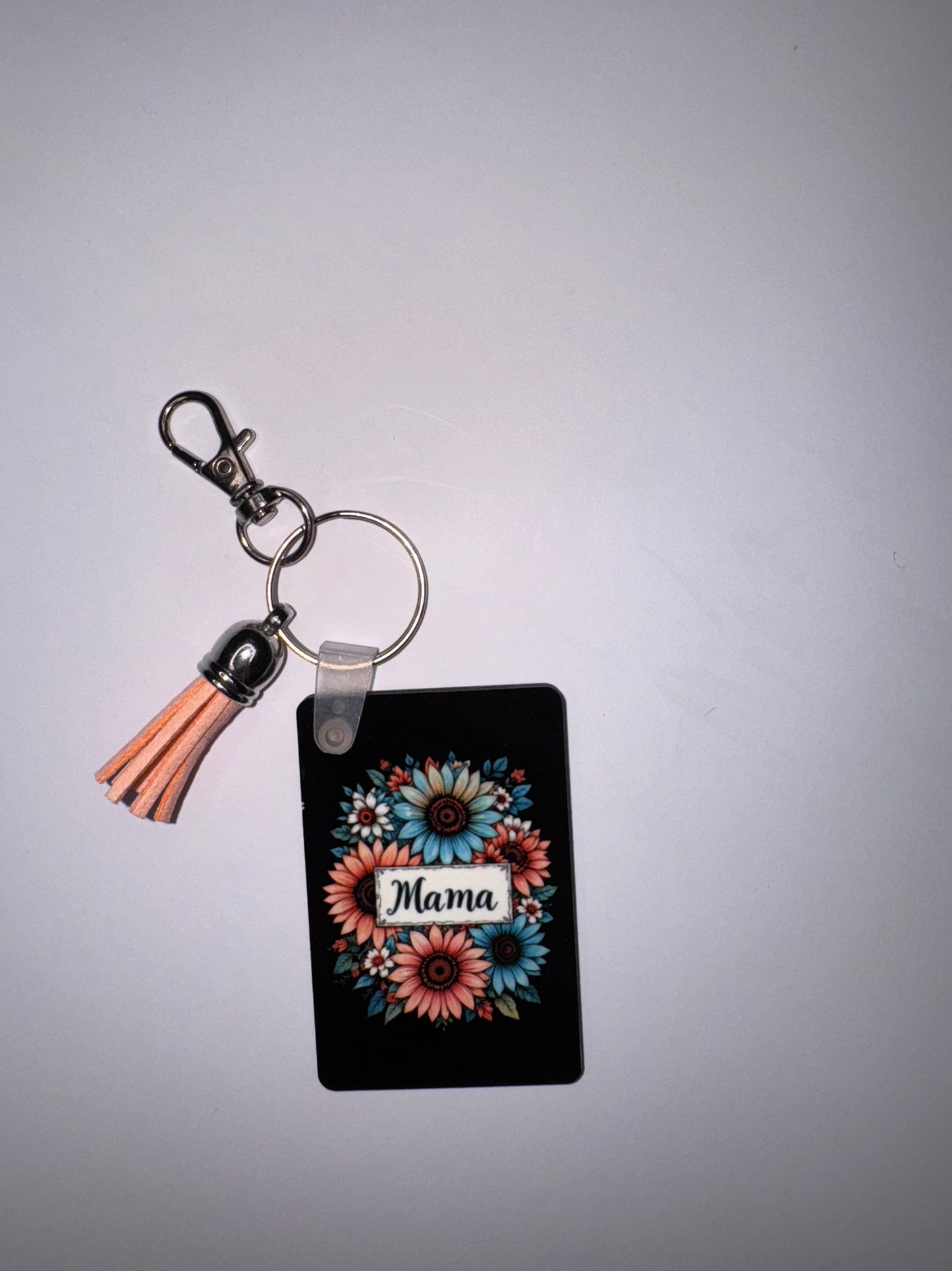 Sunflower "MAMA" Rectangle Keychain