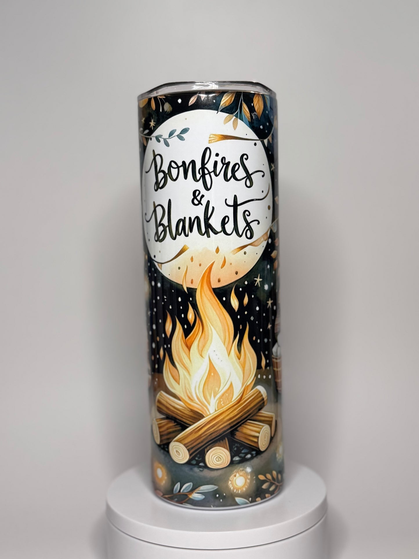 "Bonefires & Blankets" 20oz Tumbler