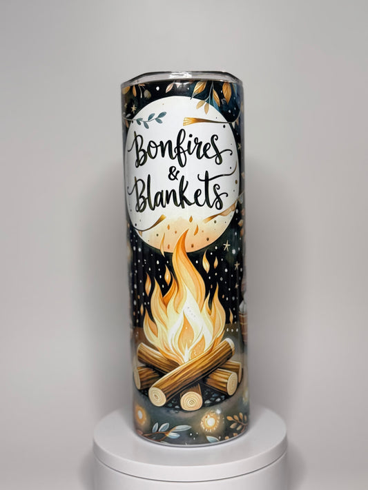 "Bonefires & Blankets" 20oz Tumbler