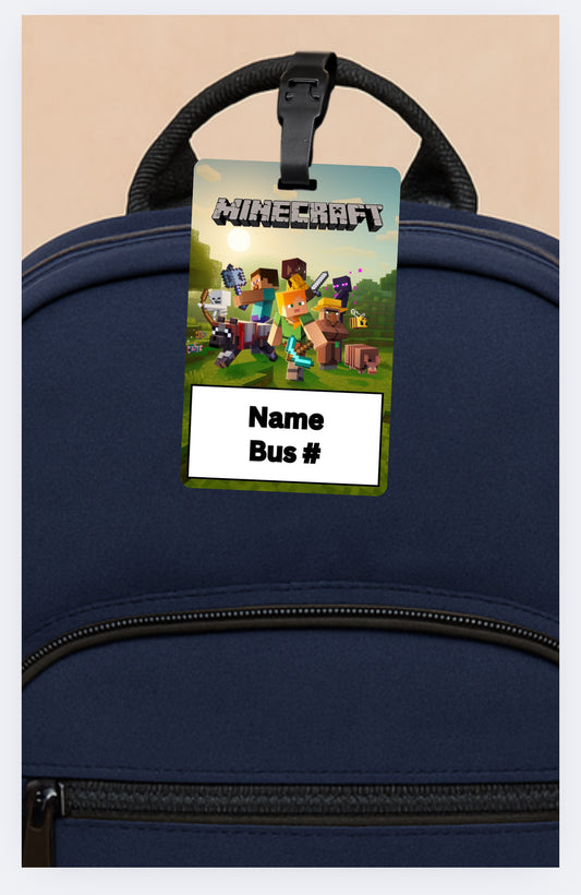 Custom Minecraft Book Bag & Luggage Tag