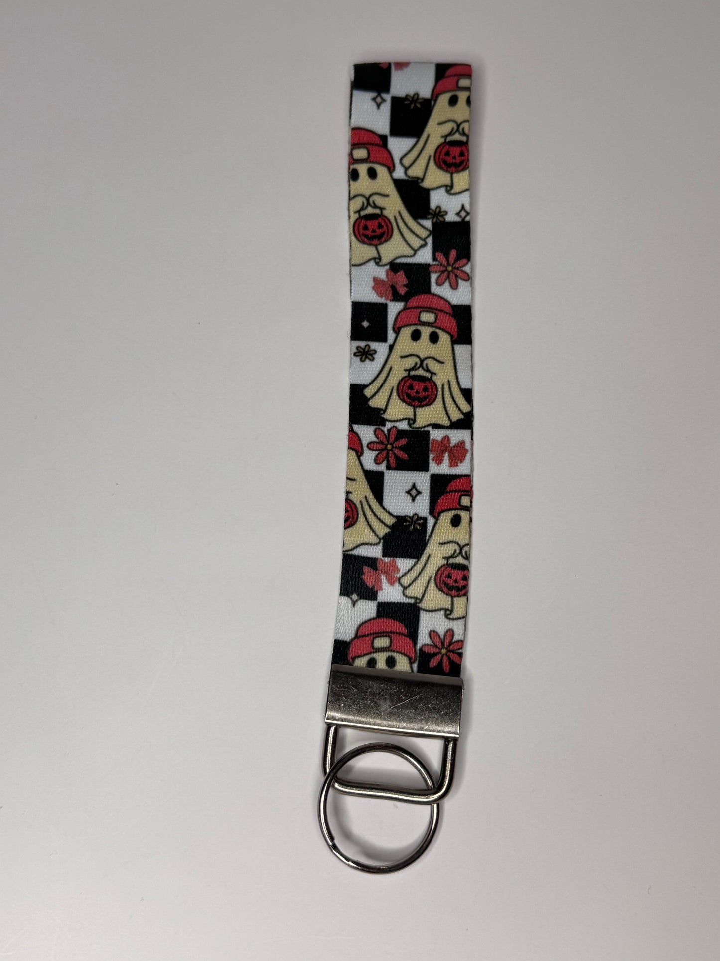 Checkered Ghost Wristlet