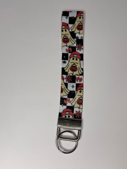 Checkered Ghost Wristlet
