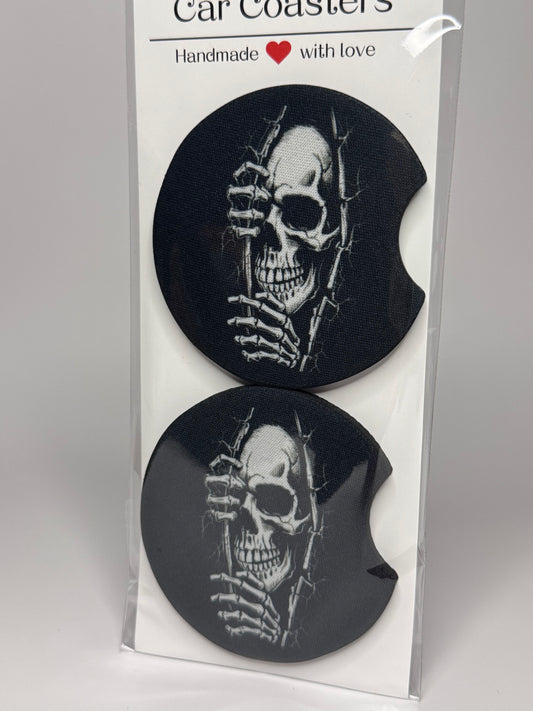 Skeleton Car Coaster Set