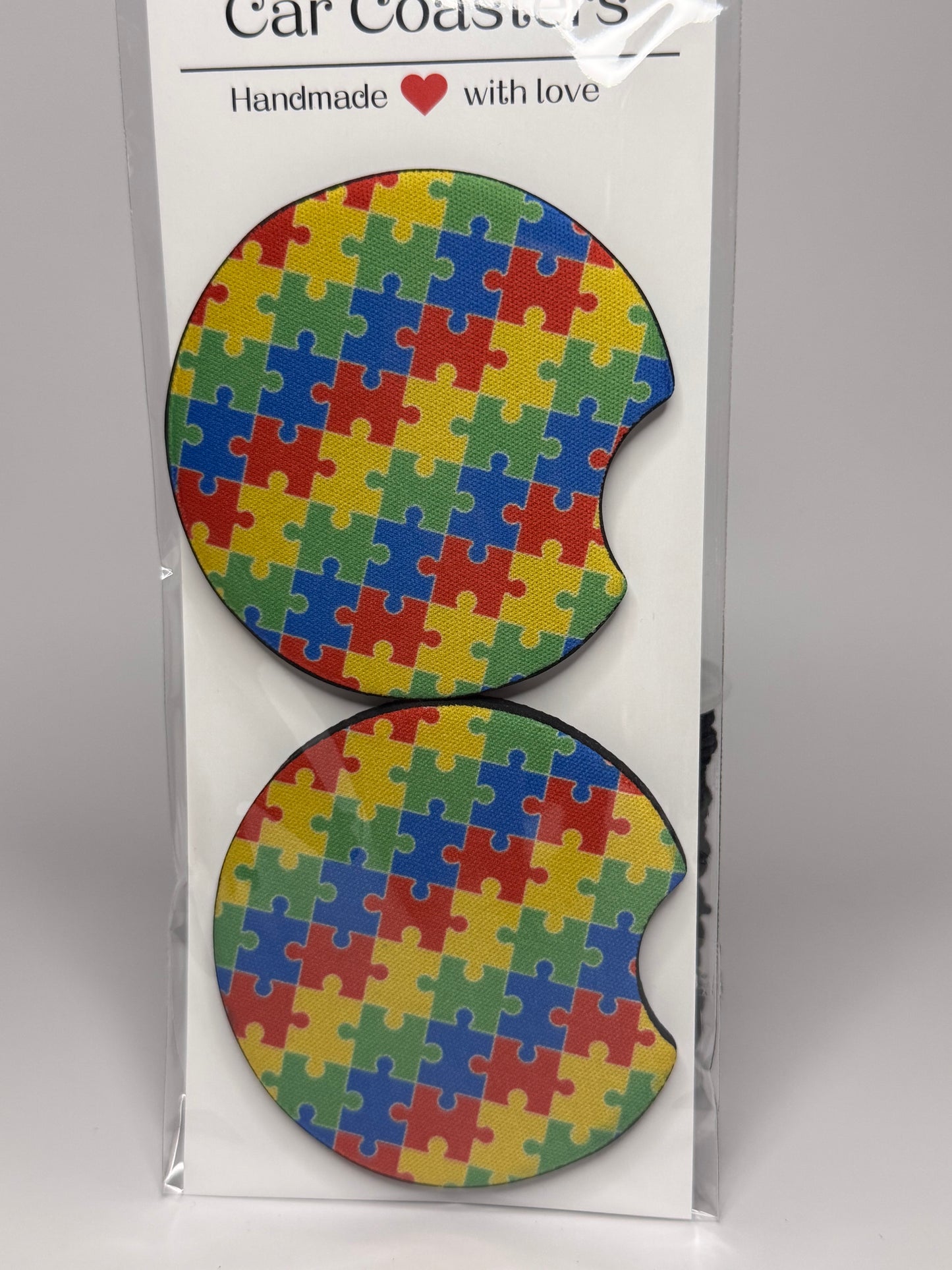 Autism Awareness Car Coaster Set