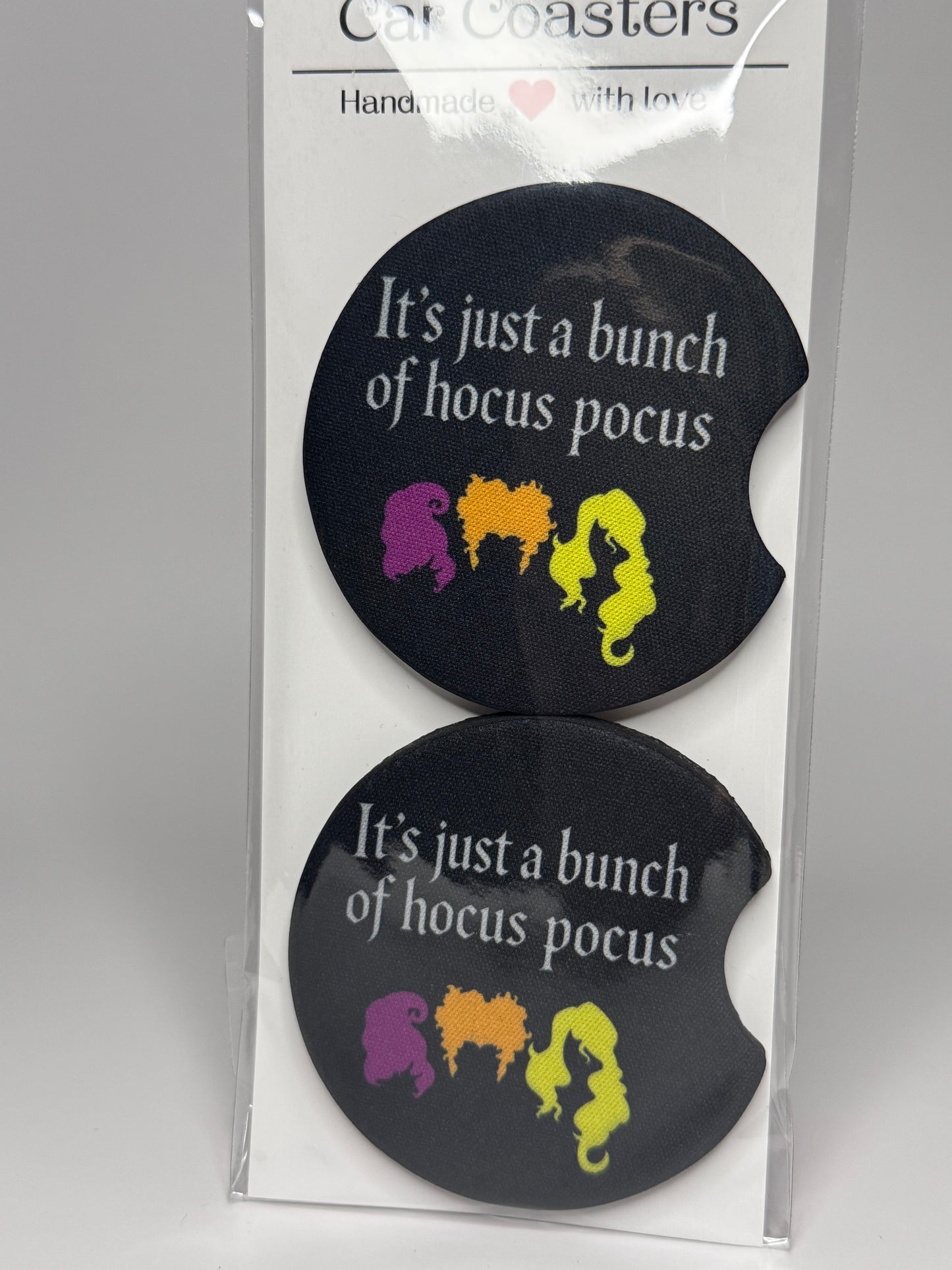 "It's Just A Bunch Of Hocus Pocus" Car Coaster Set