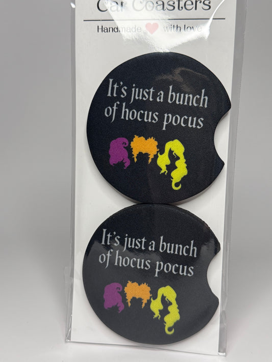 "It's Just A Bunch Of Hocus Pocus" Car Coaster Set