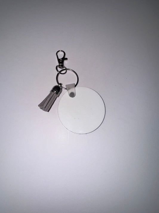 CUSTOMIZED CIRCLE Keychain with tassel