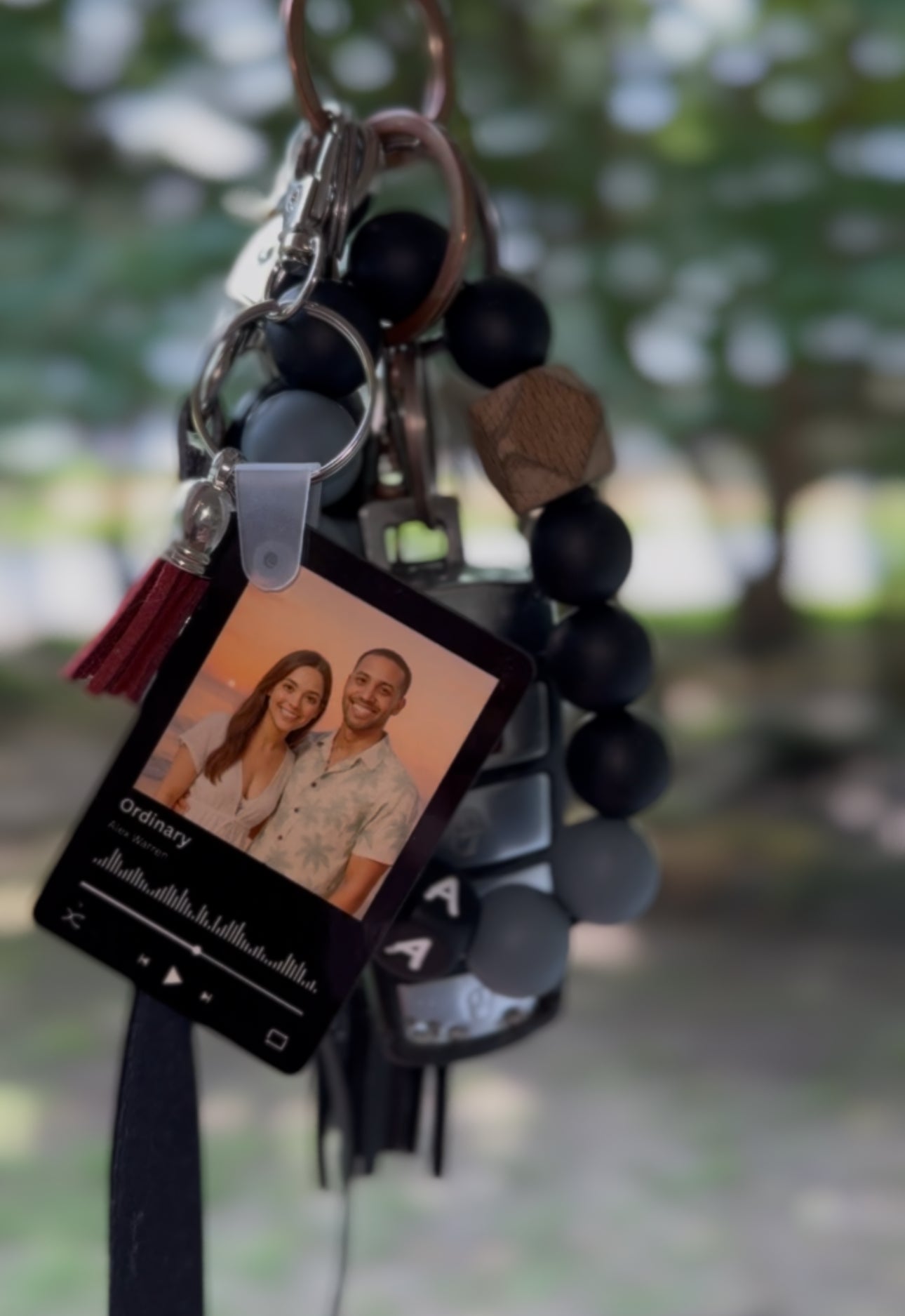 Custom Song and Photo MP3 Player rectangle Keychain