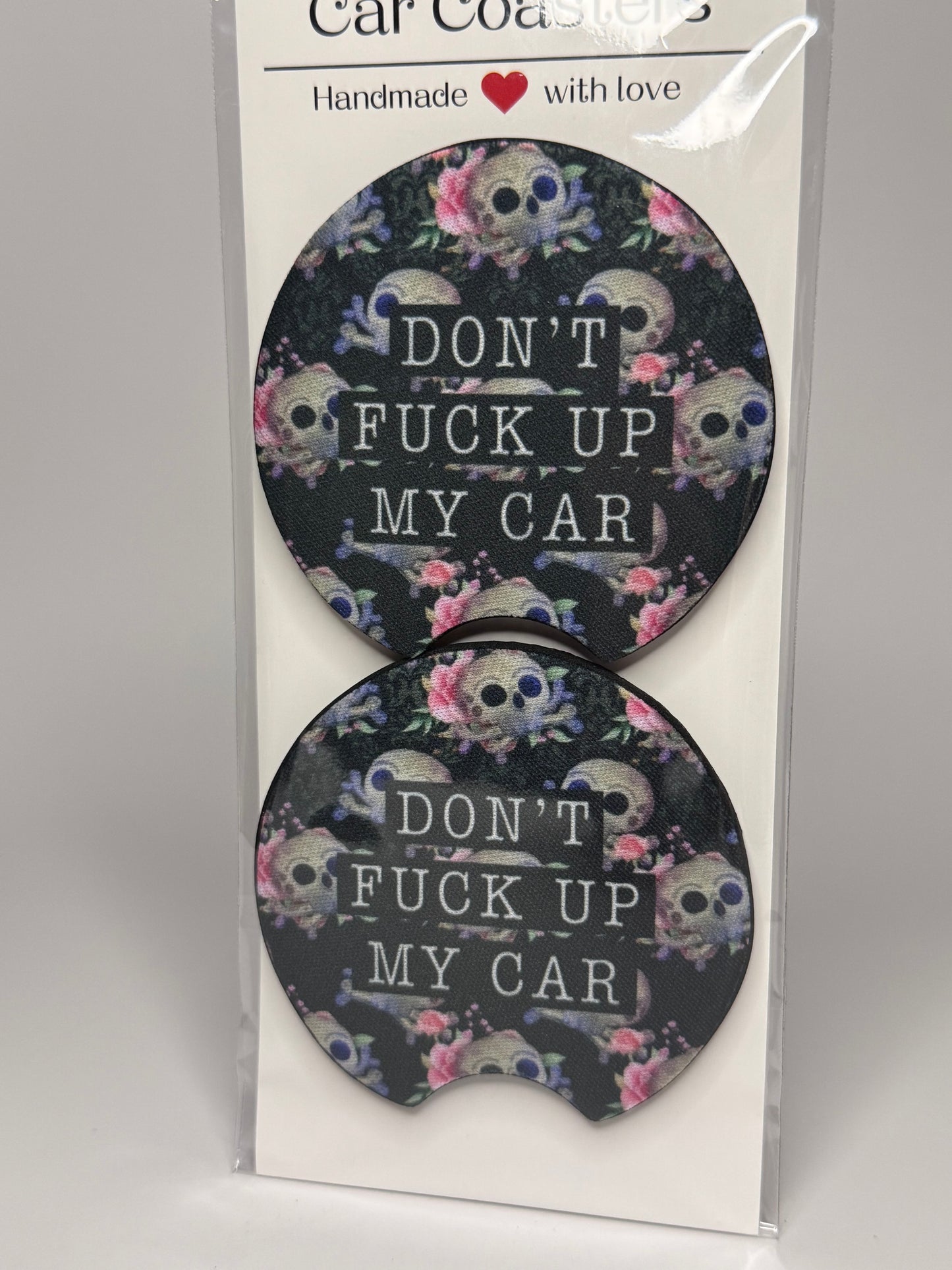 "Don't F Up My Car" Car Coaster Set
