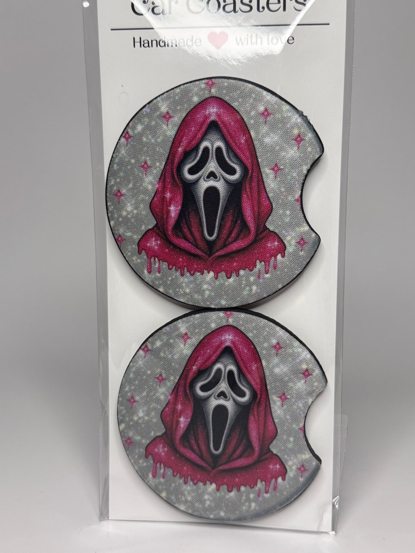 Spooky Character Car Coaster Set