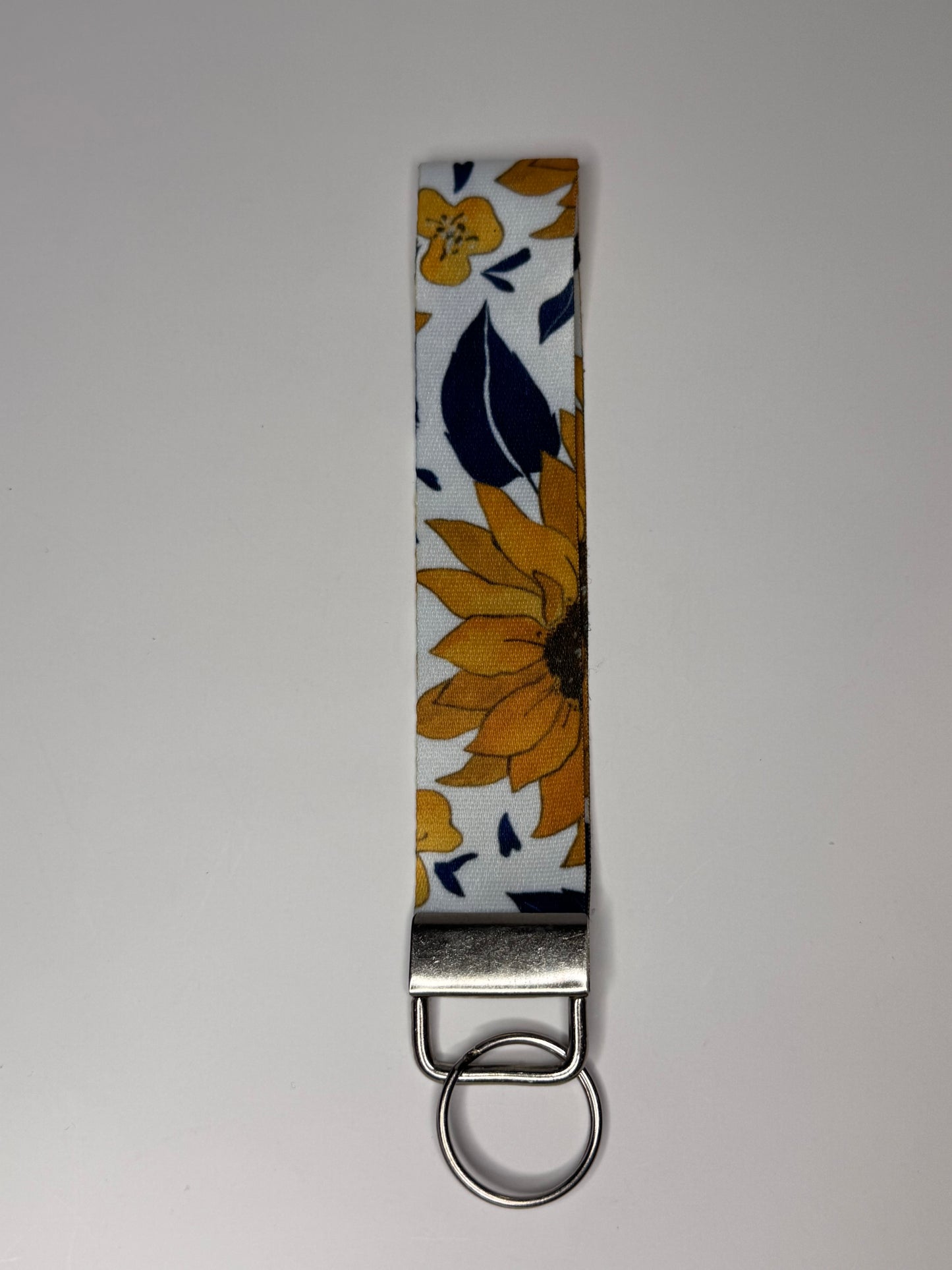 Blue Sunflower Wristlet