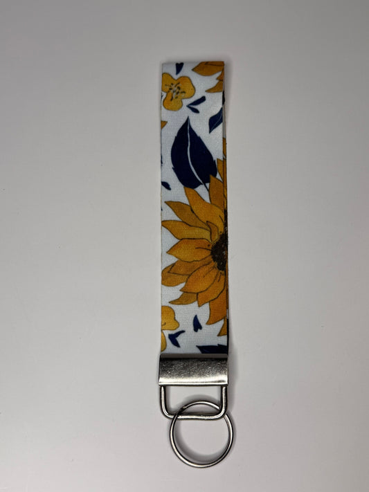 Blue Sunflower Wristlet