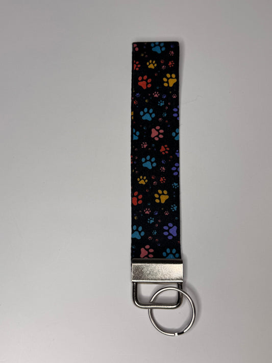 Colorful Paw Print Wristlet