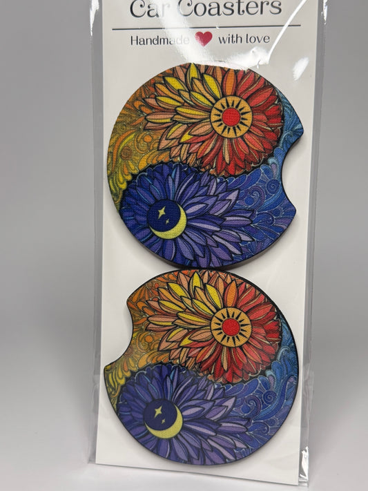 Mystical Ying&Yang Car Coaster Set