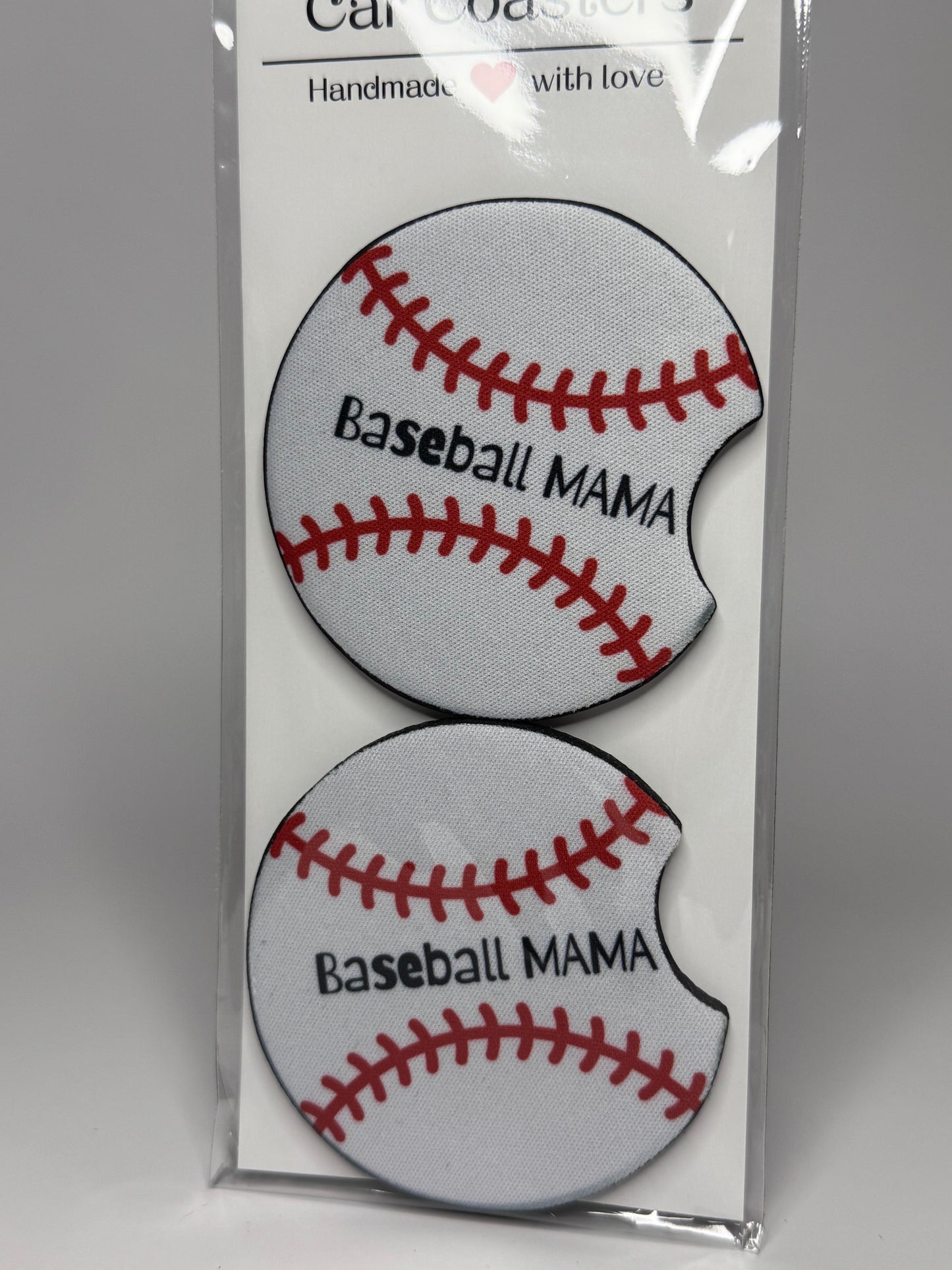 "Baseball Mama" Car Coaster Set
