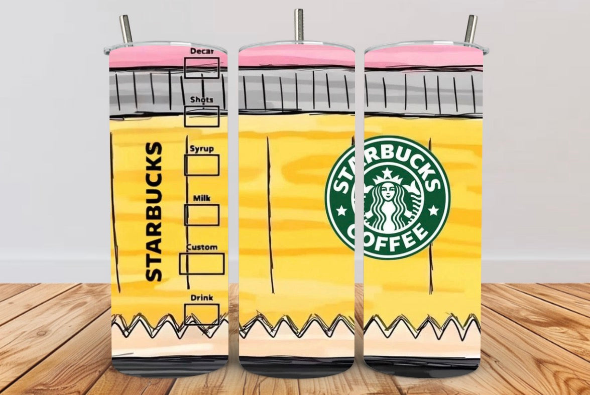 Teacher "Sketch Pencil" 20oz Tumbler